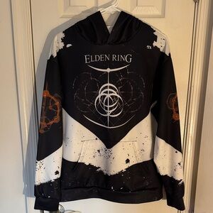 Elden Ring Hoodie Black and White Graphic Sweatshirt